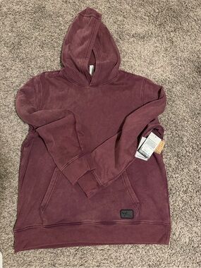 Men's Lightweight Hooded Shirt Jacket in Burgundy